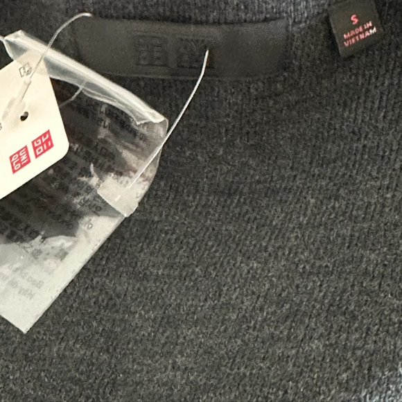 NWT Wool Blend Knit Blazer Jacket Dark Grey S - Picture 4 of 5